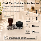 Marble Espresso Tamper and Distributor Holder, 2 Slots