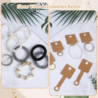 1000 Pcs Self Adhesive Bracelet Display Cards, Necklace Cards for Selling Jewelry, Hanging Bracelet Packaging Card, for Keychain, Earring, Necklace, Hairband and Scrunchies, 3.93 X 1.57 Inches(Brown)