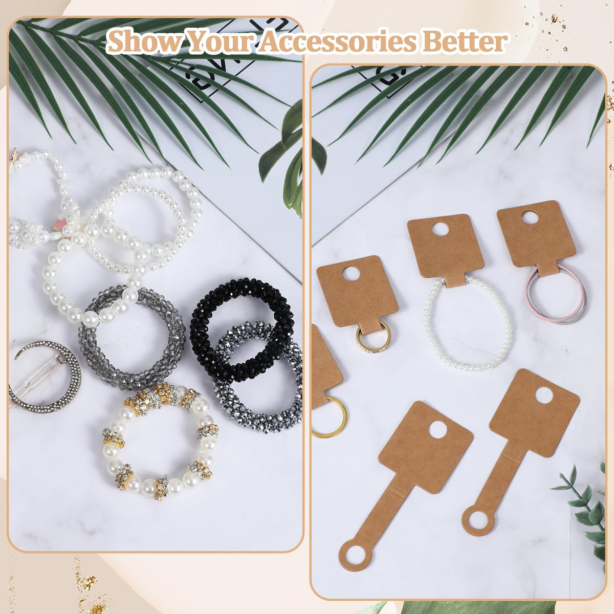 1000 Pcs Self Adhesive Bracelet Display Cards, Necklace Cards for Selling Jewelry, Hanging Bracelet Packaging Card, for Keychain, Earring, Necklace, Hairband and Scrunchies, 3.93 X 1.57 Inches(Brown)
