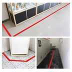 BOMEI PACK Floor Marking Tape 4 Inch x 108FT Red Warning Safety Stripe Tape for Walls, Floors, Pipes, Warterproof Caution Tape Ideal for Marking Hazardous Areas, Equipment
