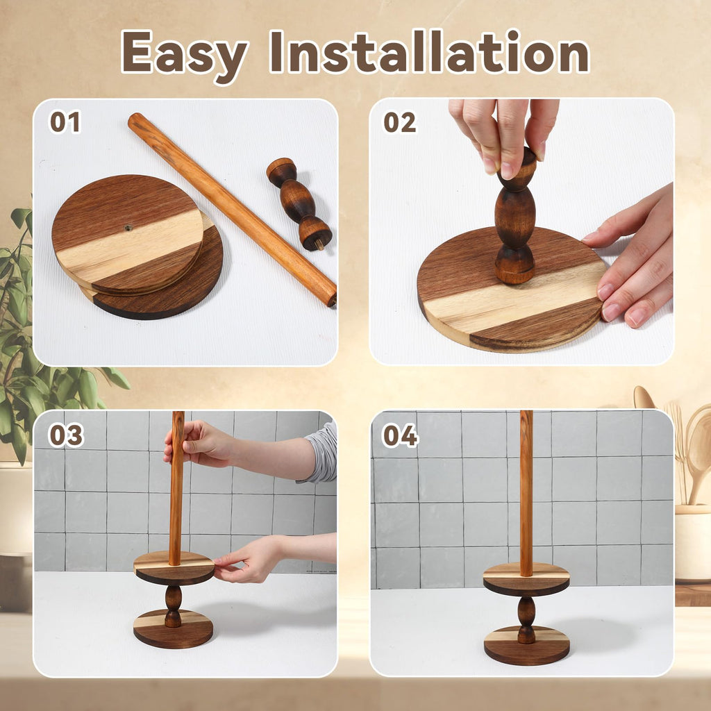 4 Pcs Wooden Donut Stand for Dessert Table Farmhouse Donut Stand