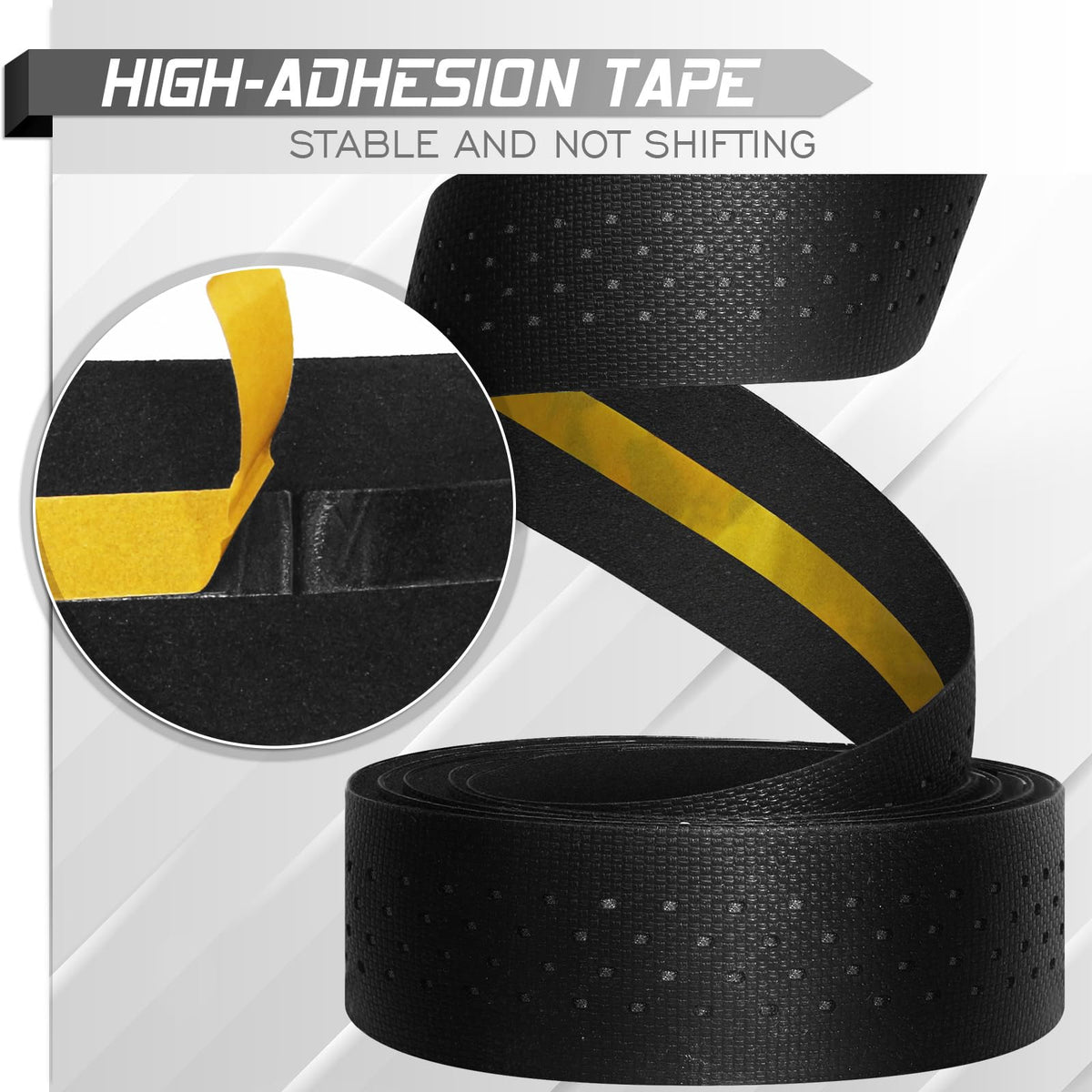 BUCKLOS Bike Handlebar Tape Silicone Bar Tape for Road Bike Comfortable Bicycle Handlebar Tape EVA Bike Grip 2 Pcs Bicycle Drop Bar Wraps Black