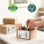 HUOJI 4x6 Thermal Labels, Perforated, 500/Stack, Commercial Grade 1 Stack | 500 Labels
