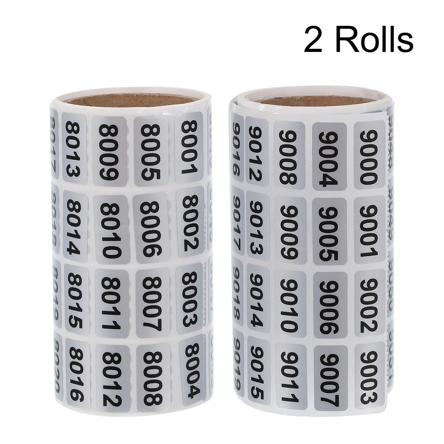 MECCANIXITY 8001 to 9000, 9001 to 1000 Consecutive Number Stickers Inventory Label Black Numbers for Office Warehouse Numbering Classification, Total 2000pcs