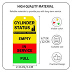 150 Pack Cylinder Status Sign Tags with Strings 2.36x4.7 Inch