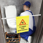 Fanfanwin 4 Pcs Restroom Closed for Maintenance Sign Hanging Safety Sign