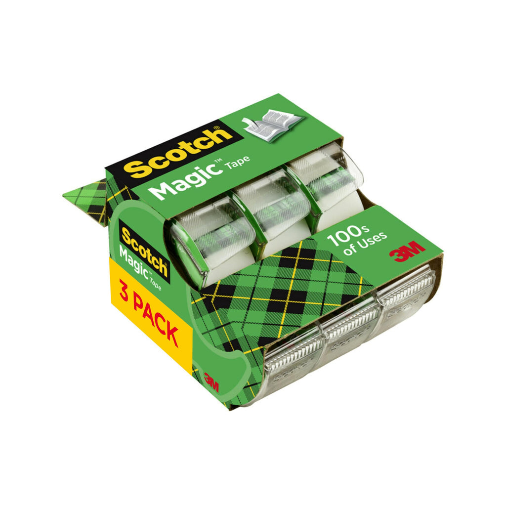 Bundle of Scotch Heavy Duty Packaging Tape, 1.88" x 54.6 yd, Designed for Packing, Shipping and Mailing, 3" Core, 6 Rolls + Scotch Magic Tape, 3 Dispensered Rolls, Clear Tape, 3/4 x 300 Inches Heavy Duty Tape + Magic Tape