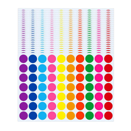 4200 Pieces 3/4" Colored Dot Stickers Color Coding Labels Self Adhesive Label Round Colorful Stickers for Office Use Students Kids