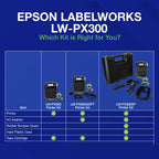 LABELWORKS Epson LW-PX300 Industrial Label Maker - Portable Handheld Printer No Adapter