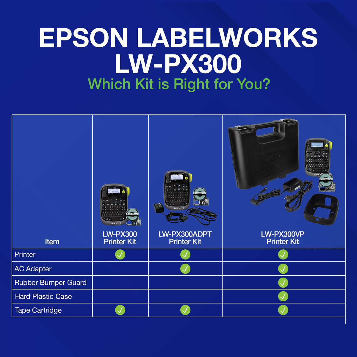 LABELWORKS Epson LW-PX300 Industrial Label Maker - Portable Handheld Printer No Adapter