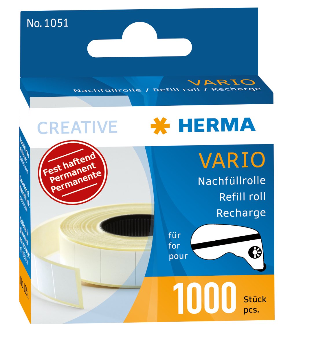 Herma Vario Refill Pack Permanent 1000 Paper Stickers (1051) 1