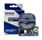 Epson LABELWORKS 209BBPX Label Tape - Black on Blue - 3/8" (9mm), 30ft 9mm