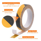 HARFINGTON Anti Slip Traction Tape 1" x 16.4ft Waterproof Non-Slip Grip Tape High Friction Weather Resistant Non Skid Stair Treads Tape for Indoor Outdoor Stair Steps, Yellow Black 1" x 16.12ft