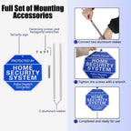 2 Pack 10" x 28" Home Security System Sign, Reflective & Rust Free Aluminum Home Security x2