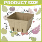 30 Pack Natural Pulp Fiber Berry Baskets, Vented Produce Containers Berry Baskets (30 Pack)