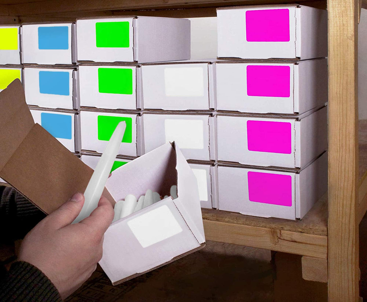 ChromaLabel 2 x 3 inch Permanent Color Code Rectangle Labels, 250 Stickers per Roll, Light Blue