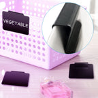 Basket Labels Clip with Plastic Storage Case &3 White Chalk board Markers for 24 Hanging Bins Pantry Organization Removable Small chalkboard Clips label Holder, Home Laundry Fabric Sorting 22PCS