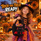 Operitacx Halloween Bat Candy Basket, Trick or Treat Bucket with Handle