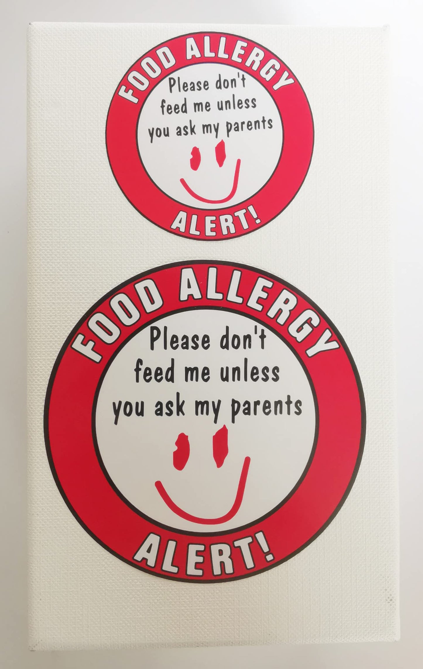 MeshaKippa 50pcs 3 Inch Children Food Allergen Warning Stickers for Kids Baby Allergies Signs