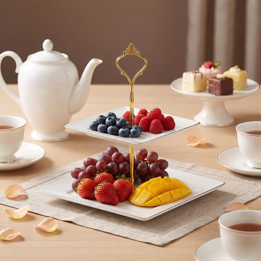 5 Sets 2 Tier Cake Stand Hardware, Tiered Tray Hardware Kit