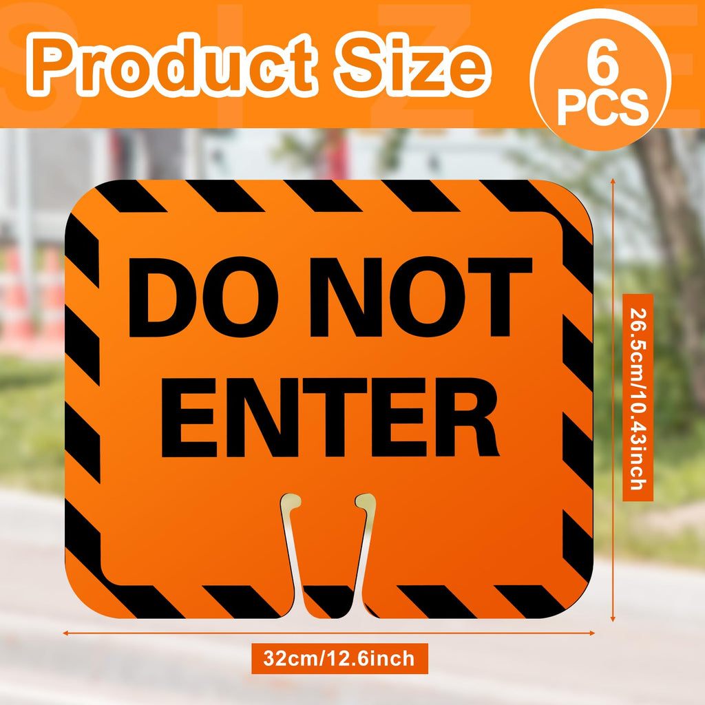 Copkim 6 Pcs Plastic Signs Bulk, 10.4" x 12.6", Do Not Enter