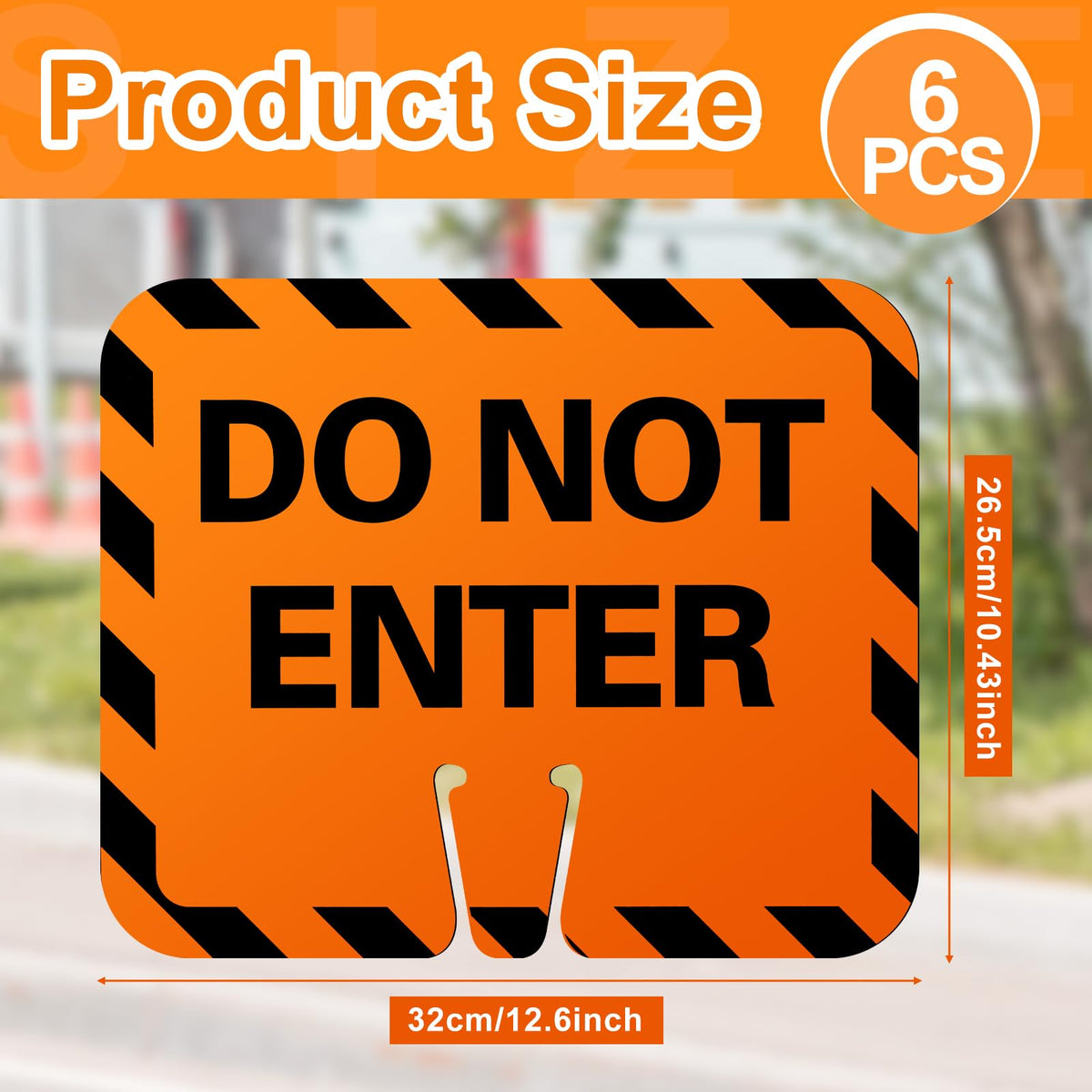 Copkim 6 Pcs Plastic Signs Bulk, 10.4" x 12.6", Do Not Enter