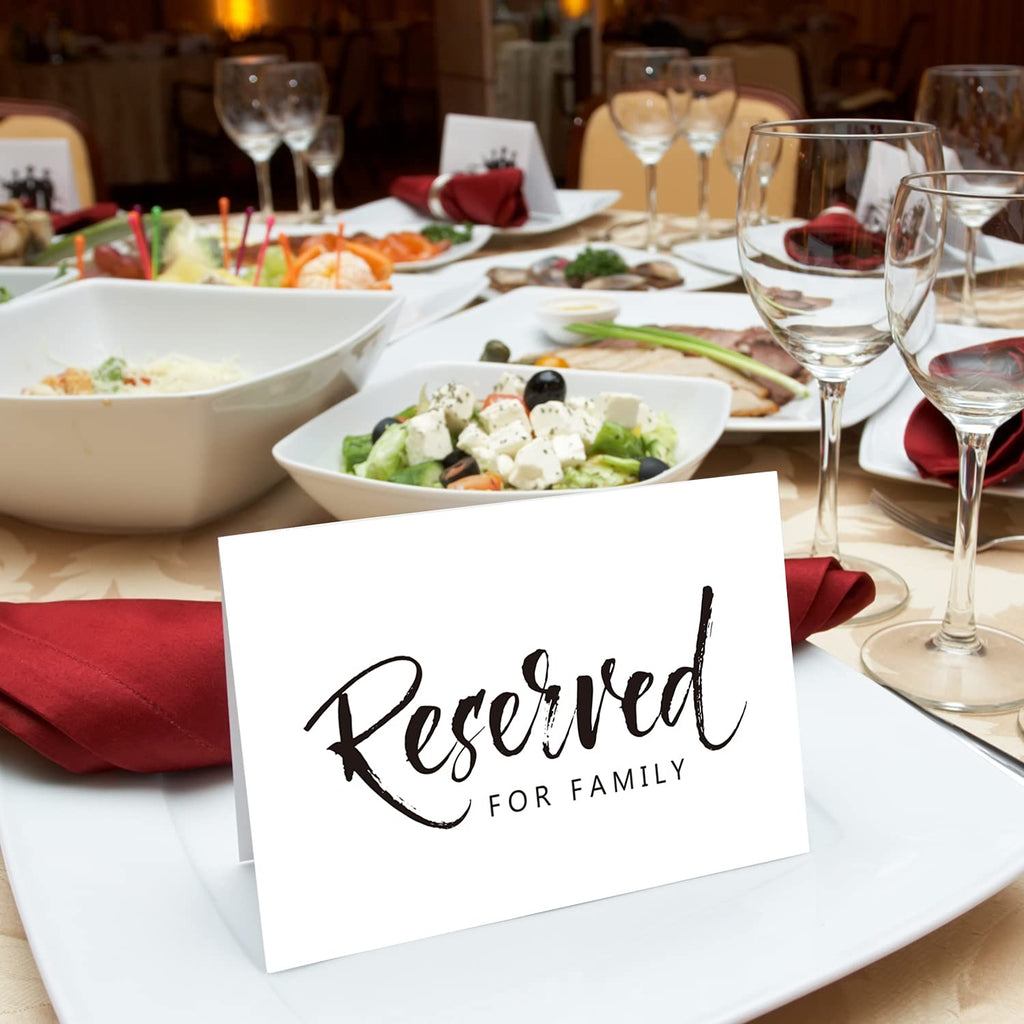 Wedding & Party Reserved Signs - 10 Pack, 4 x 6 Inches