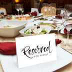 Wedding & Party Reserved Signs - 10 Pack, 4 x 6 Inches