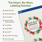 Avery Dissolvable Round Labels, Sure Feed Technology, 3.5" Diameter, Matte White, Print-to-The-Edge, Laser/Inkjet Printable, 40 Labels Total