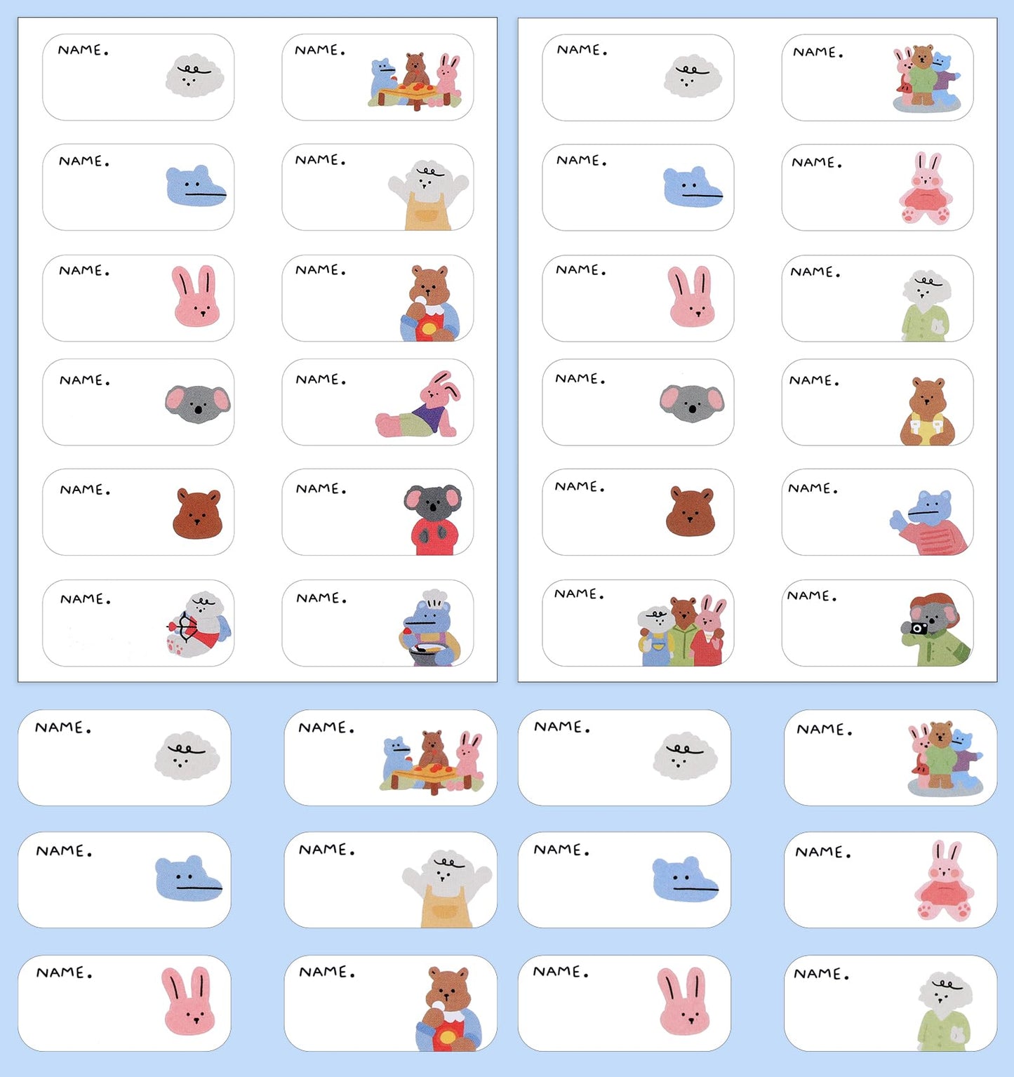 Custom Daycare Name Labels (144 Labels), Personalized Name Labels Waterproof Name Stickers for Clothing Bottles Backpacks Food Containers and School Supplies