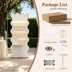 6FT Champagne Wall Holder with LED Light, Party Birthday Event Décor, Wavy Arch 6FT(180cm)