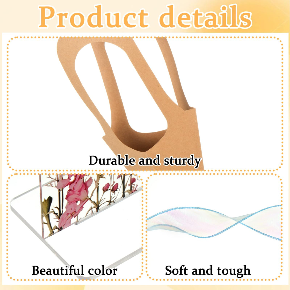Flower Bar Supplies Set for Floral Bloom Decor Include Acrylic Flower Bar Sign Bouquet Wrapping Gift Bags Chiffon Ribbon and Garden Scissors, Applicable to Wedding Bridal Baby Shower Birthday Party