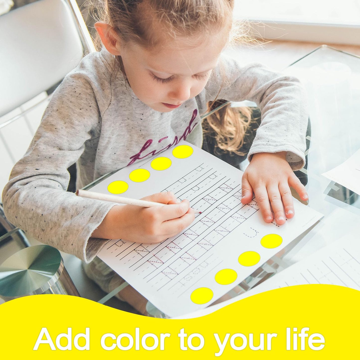 1400 PCS Dot Stickers Yellow 1 Inch Round Color Coding Labels Polka Circle Dot Label Sticker for Office,Classroom,Papers Etc Yellow/1400pcs