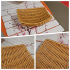 6 Pack Imitation Rattan Ship Type Baskets and 100 Deli Wrapper Paper 6