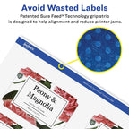 Avery® Glossy Clear Rectangle Scalloped Labels, Sure Feed® Technology, 2" x 3", 80 Glossy Clear Labels, Print-to-The-Edge, Laser/Inkjet Printable 80 labels