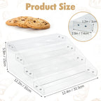 Tfwadmx 4 Tier Cookie Display Stand, Clear Acrylic Tiered Cupcake & Dessert Display Stand for Bakers, Vendors, Parties, Craft Fairs, and Market Booths