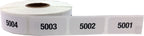 Consecutive Number Labels Bulk Pack Numbers 1 Through 10,000 White/Black .75 x 1.5 Rectangle Small Number Stickers for Inventory