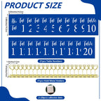 Blue Wedding Table Numbers 1-20 with Head Table and 21PCS Card Holders Blue