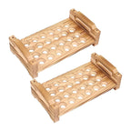 Egg Container Wooden Stackable Egg Tray Countertop Organizer Space Saving Egg Display Crates Restaurant