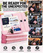 Important Document Organizer, Extra-Thick in Case I Die Binder with Labels Pink