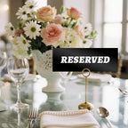 Reserved Table Sign for Wedding,Chair Seating Sign for Office Decor Reservation Wedding, Meeting, Ceremony and Events (7.8x5.5IN,6PCS) 6