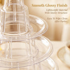 6 Tiers Macaron Tower Stand, 2Pcs Clear Plastic Macaron Display Holder
