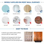 Kitchen Measurement Stickers Measuring Decals Cup Labels Vinyl Wall Cabinet