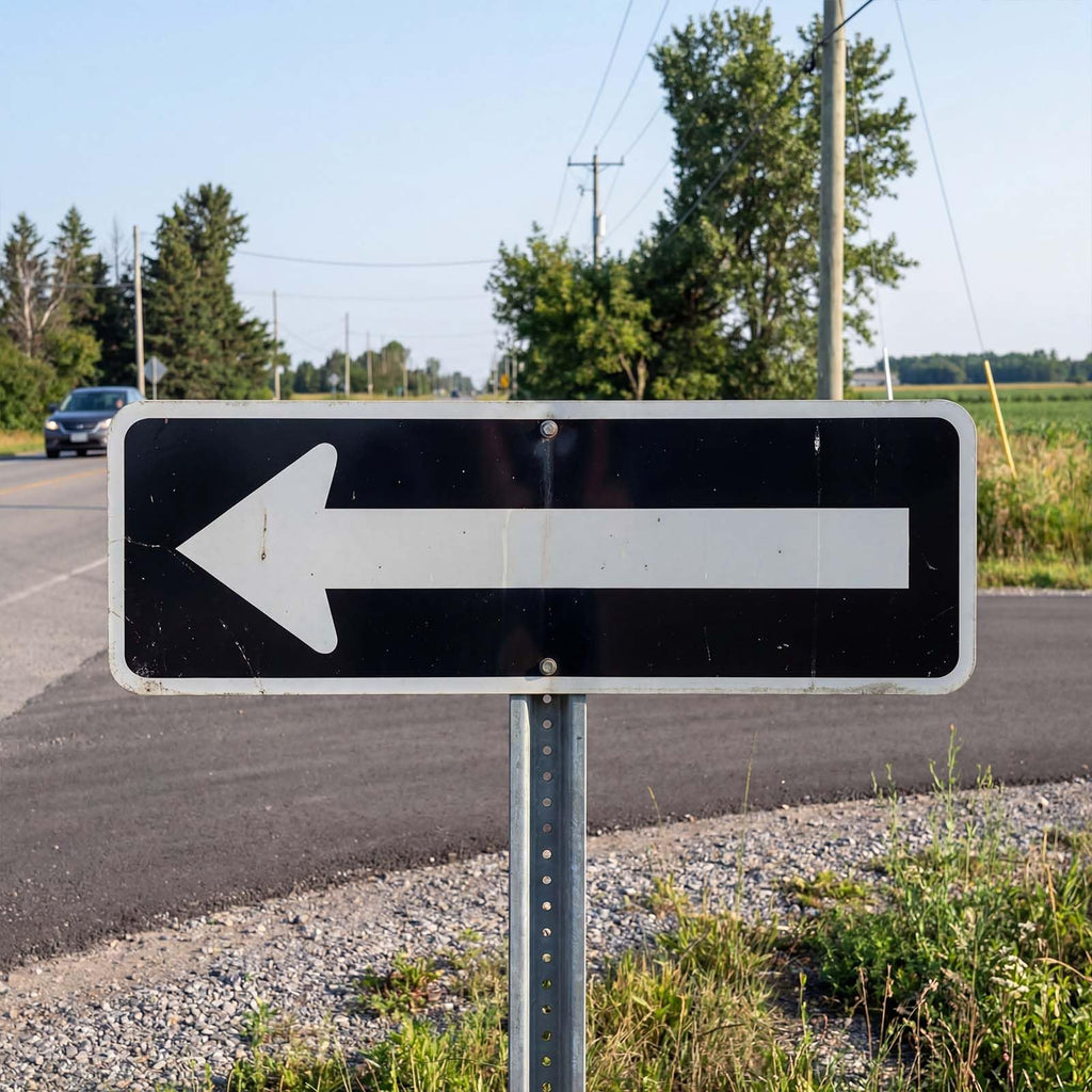 2 Pack Left Right Arrow Signs,Reflective Aluminum Directional Sign