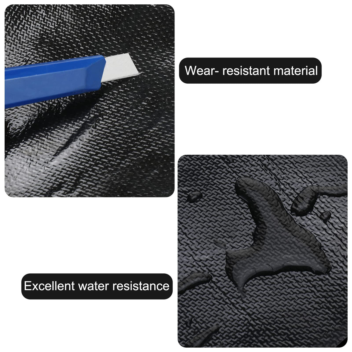 RealPlus 6" x 50' RV Underbelly Tape Waterproof Belly Tape with Permanent Sealing Adhesive for Camper Travel Trailer Mobile Home, Tear Repair Patch Black 6 Inch x 50 Feet
