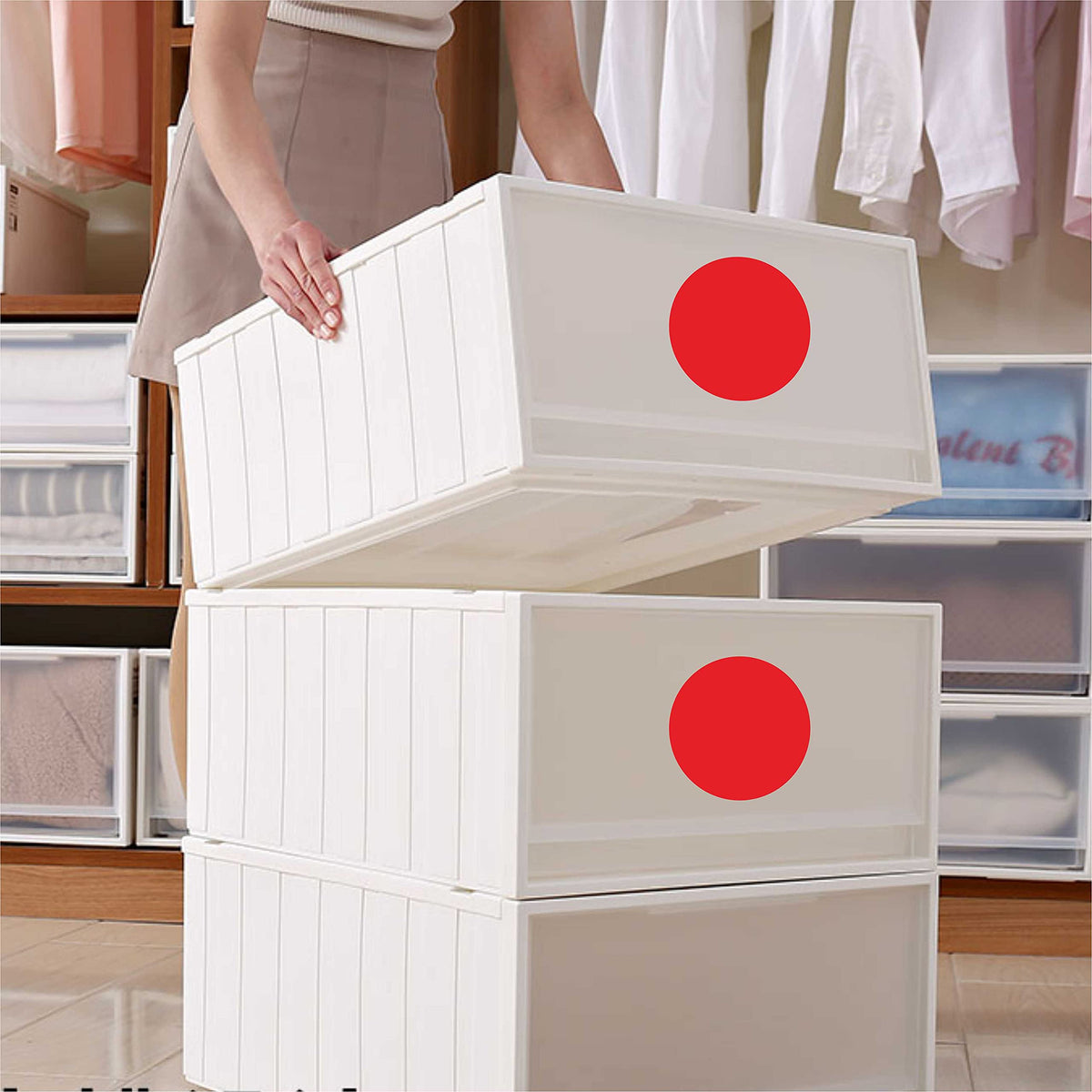 PARLAIM 3-inch round color-code dot stickers in red, 500 labels per roll, ideal for inventory and organization.