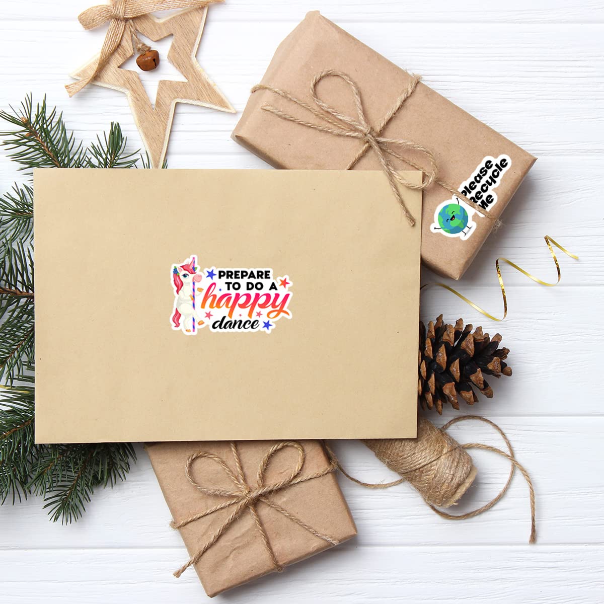 Funny Prepare to Do A Happy Dance Sticker,Cute Small Business Stickers for Mail Envelopes Shipping Package Packing 500 PCS