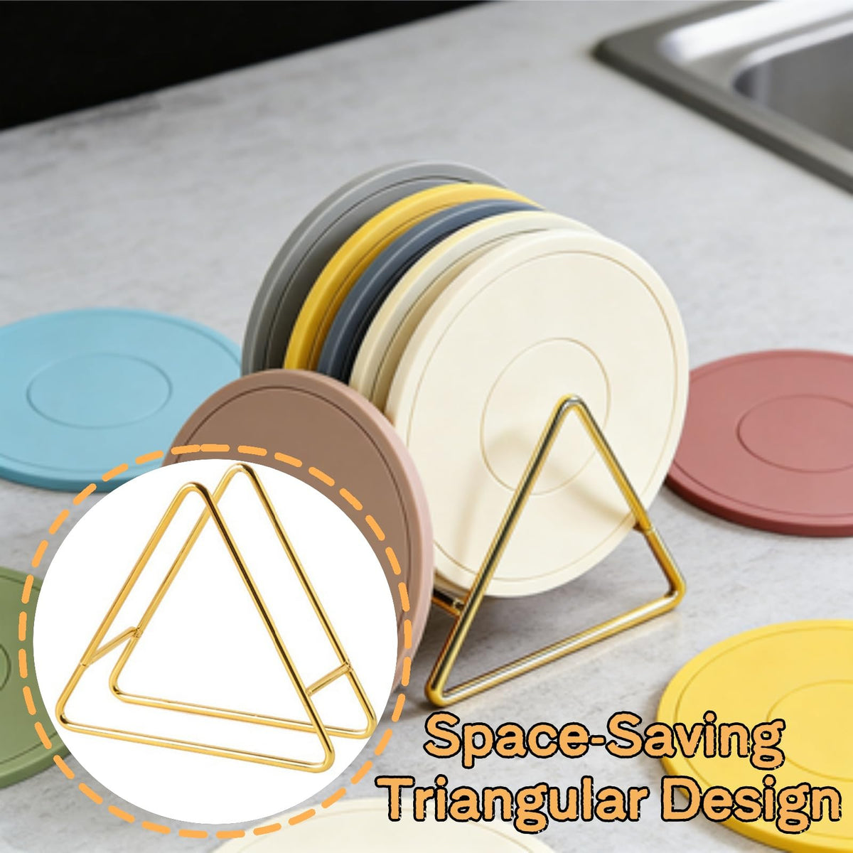 Metal Coaster Holders, 1Pcs