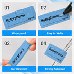 1000Pcs Naloxone Syringe Labels, 12x40mm Water Resistant, 2 Rolls Butorphanol