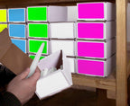 ChromaLabel fluorescent yellow 3x5 inch permanent color-coding rectangle labels with 250 stickers per roll